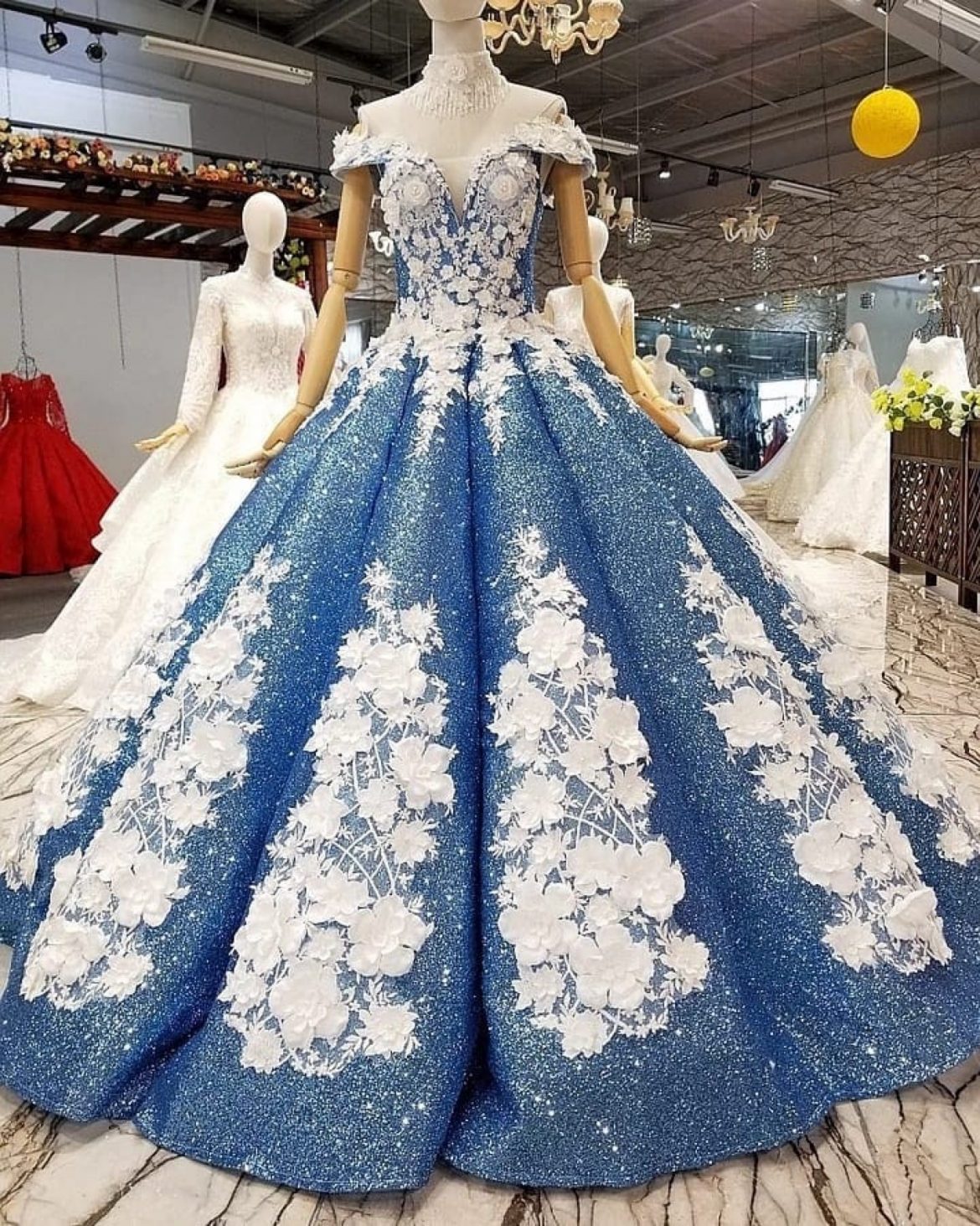15 Best Blue and White Wedding Dresses in 2023 - Royal Wedding