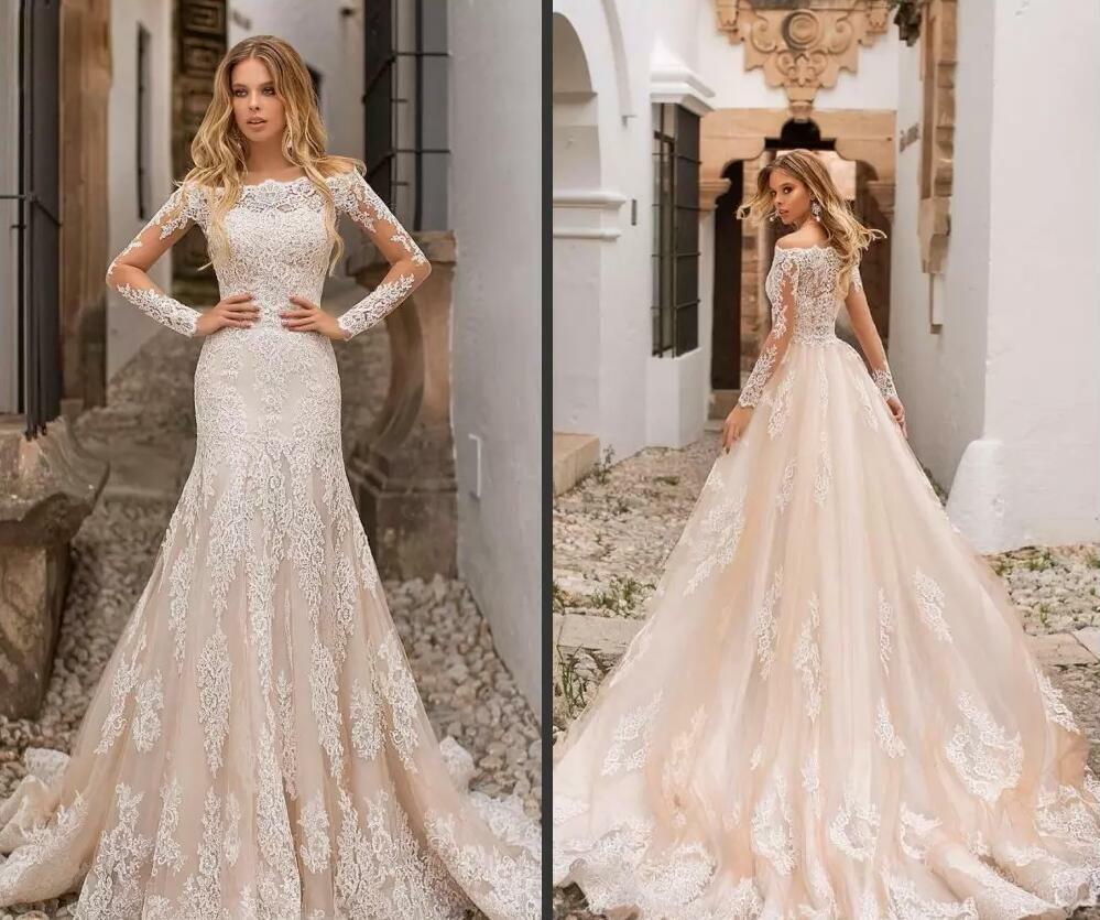 long sleeve bridal dresses